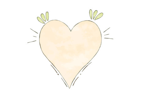 Hand drawn frame with doodle hearts, vector illustration.のイラスト素材