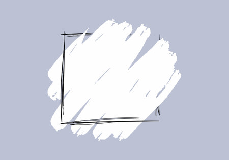 Hand drawn frame with a paint stroke, vector illustration.のイラスト素材