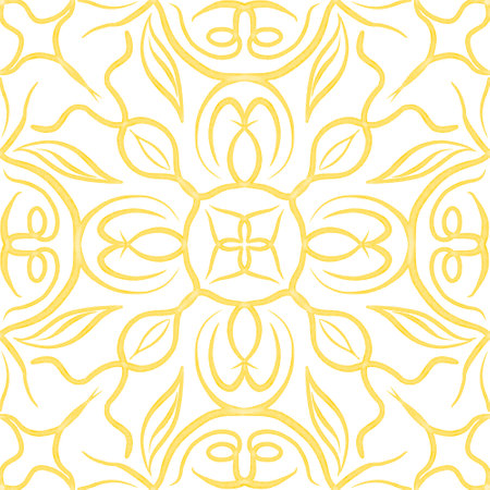 Hand drawn, floral seamless pattern.の写真素材