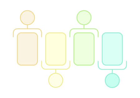 4 steps infographics template for presentation, vector illustration.のイラスト素材