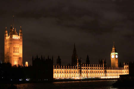 House of Parliament, Big Ben, Westminster by nightの写真素材