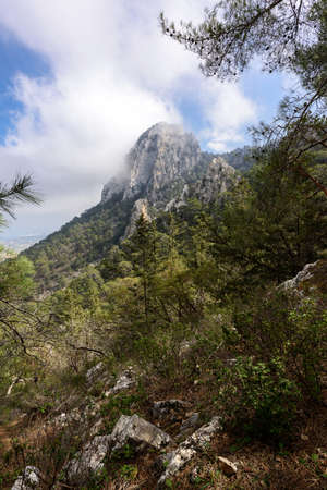North slope of Kyrenia mountain range, Kyrenia region, North Cyprus.の写真素材
