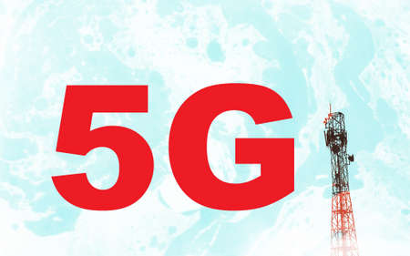 Abstract concept for global 5G networkの写真素材