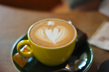 A cup of coffee with heart