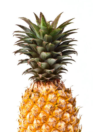 Close-up shot Pineapple on white background