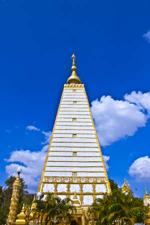 Religious place of buddhist Simulation of Bodh Gaya  Buddhakhaya  Chedi in Phra That Nhong Bua Temple ,Ubon Ratchathani, Thailandの写真素材