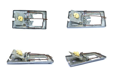 Colection of Mouse trap on white backgroundの写真素材