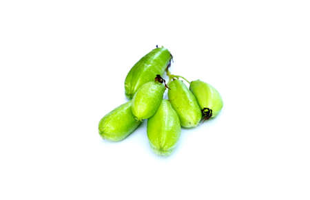 Bilimbi fruits on white backgroundの写真素材