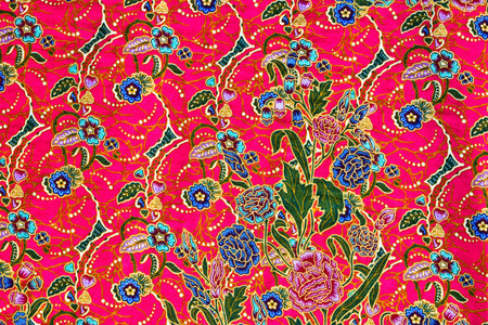 Colorful batik cloth fabric background