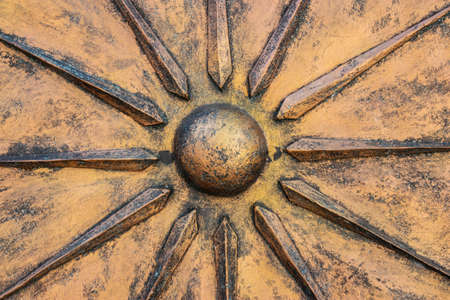 Closeup Sun Metal Texture.の写真素材