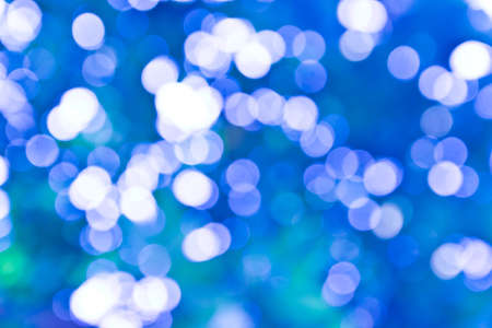 Abstract circular blue bokeh background.の写真素材