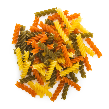 pasta isolated on white backgroundの写真素材