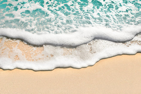 Sea shore and sandy beach, background, tourist concept