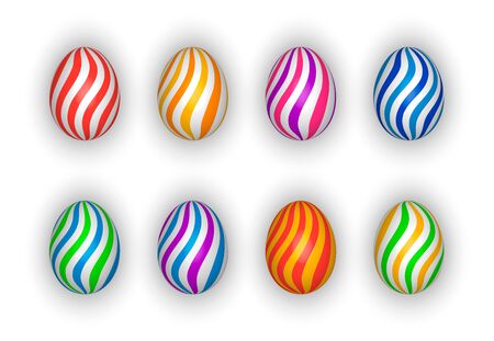Colorful easter eggsのイラスト素材