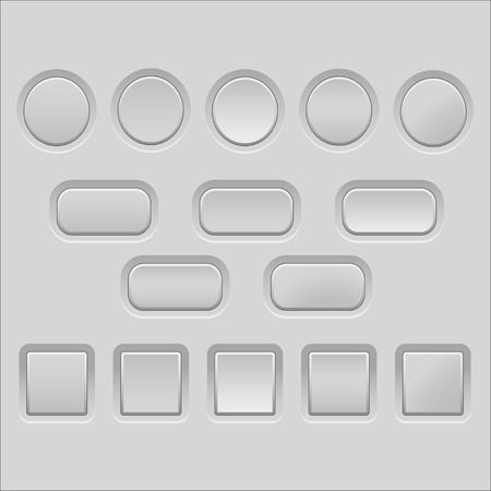 light grey empty buttonsのイラスト素材
