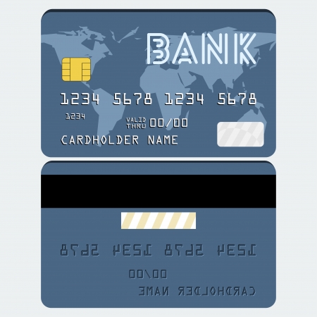 credit card  in 'flat' styleのイラスト素材