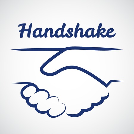 Handshake logo template on white backgroundのイラスト素材