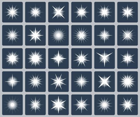 Vector set of various forms of sparksのイラスト素材
