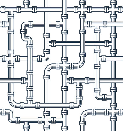 Seamless background of interwoven pipesのイラスト素材