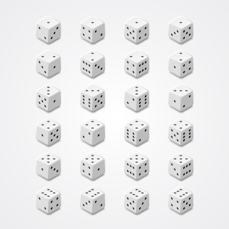 White dice vector setのイラスト素材