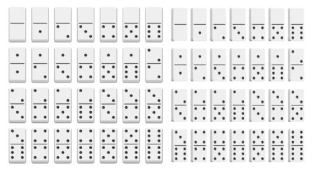 Domino full set in flat design styleのイラスト素材