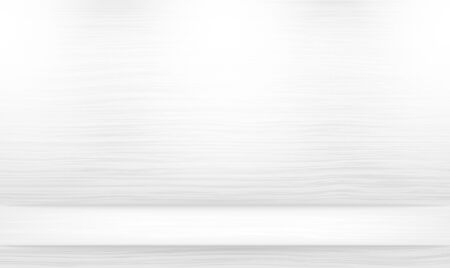 Empty White Wood Studio Table or Shelf, Product Display Backgroundのイラスト素材