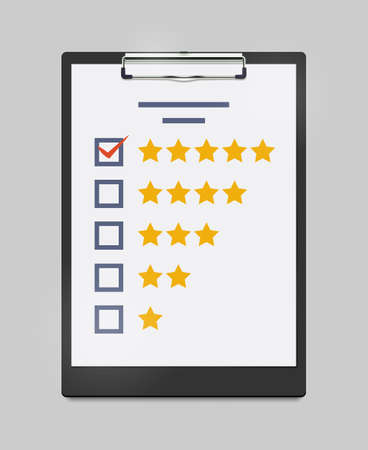 Vector Illustration of Clipboard with Rating or Evaluation Formのイラスト素材