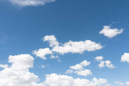 White clouds floating in blue sky.の写真素材