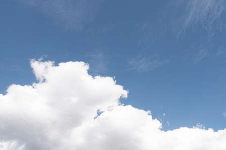 A big block of white cloudの写真素材