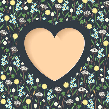 Meadow flowers composition made in Eps 10のイラスト素材