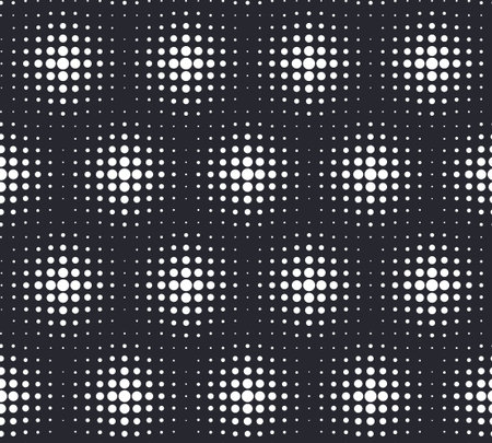 Monochrome half tone dots vector seamless background