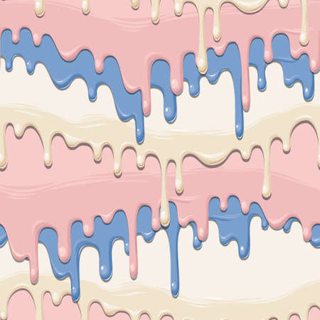 Chocolate and colorful glaze vector seamless backgroundのイラスト素材