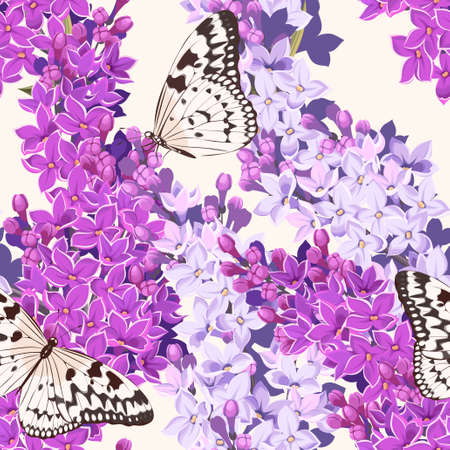 Set of cards with lilacのイラスト素材