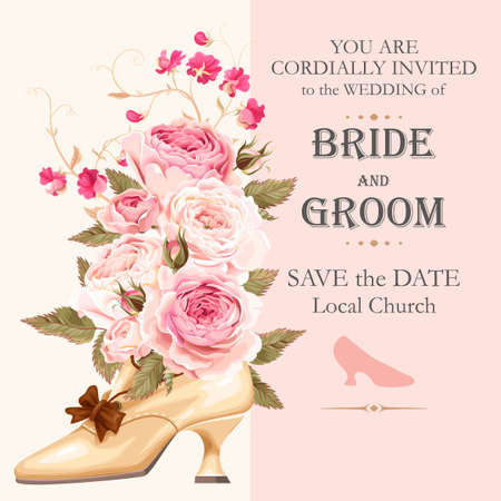 Vintage wedding invitationのイラスト素材