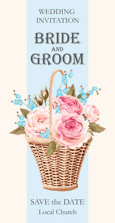 Vintage wedding invitationのイラスト素材