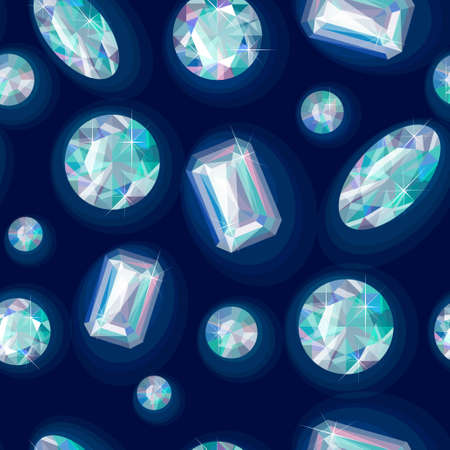 Seamless sparkling gemsのイラスト素材