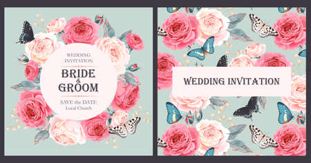 Vintage wedding invitationのイラスト素材