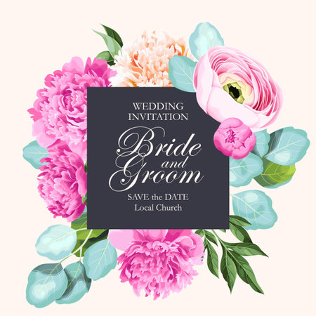 Vintage wedding invitationのイラスト素材