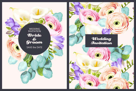 Vintage wedding invitationのイラスト素材