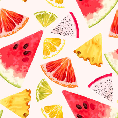 Seamless fruit patternのイラスト素材