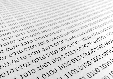 Hidden message in binary codeの写真素材
