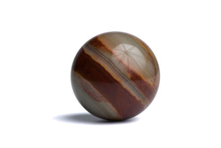 Stone ball isolated on white backgroundの写真素材