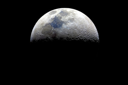 Moon in the night sky with clouds. Elements of this image furnished by GD astronomyの写真素材