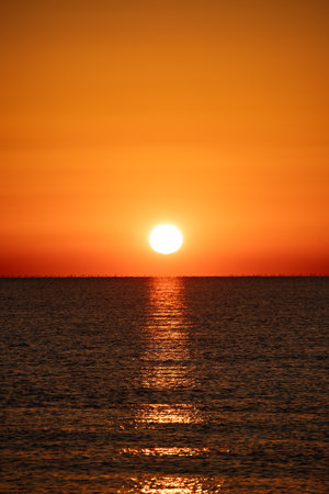 Beautiful sunset over the sea. Sunrise over the sea. Sunset over the sea.の写真素材