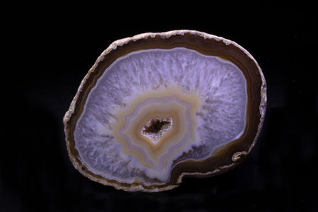 botswana agate semigem geode crystals geological mineral isolatedの写真素材