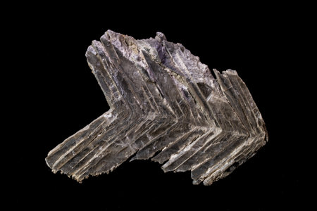 Macro shooting of natural mineral rock specimen - Thalassite stone on black backgroundの写真素材