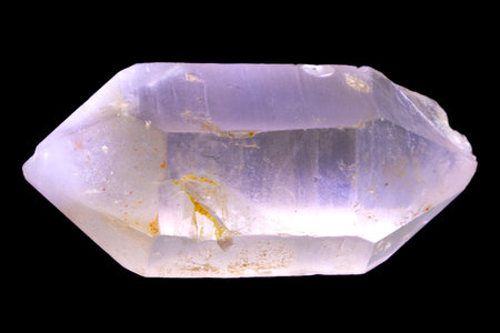 amethyst semigem geological mineral isolated on the black background.の写真素材