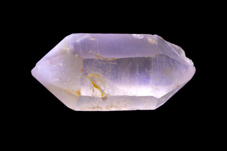 macro shooting of natural mineral rock specimen - matrix of quartz crystals on black backgroundの写真素材