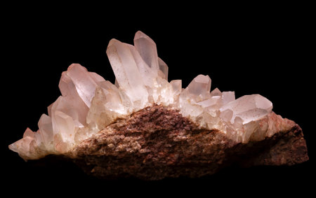 Macro shooting of natural mineral rock specimen - rough agate stone on black backgroundの写真素材