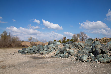 Ruins of an industrial factory, place was known as one of the most polluted towns in Europe.の写真素材